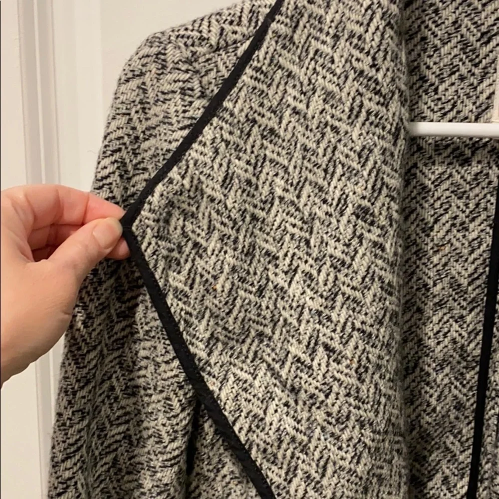 Gap Classic Tweed Wool Blend Open Front Blazer